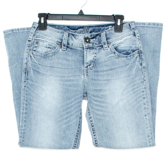 Silver Jeans Denim - Silver Womens Jeans Suki Capri Crop Blue 27 AH Silver Jeans Denim - Silver Womens Jeans Suki Capri Crop Blue 27 AH